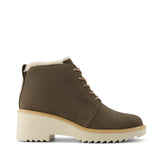 Maude Lace Up Olive Suede Faux Fur Wedge Boot - Toms near me