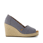 Essential Wedge Niagara Mist Chambray Dot - Toms on sale