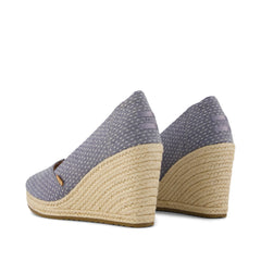 Essential Wedge Niagara Mist Chambray Dot - Toms on sale
