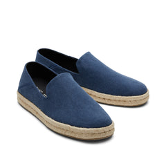 Santiago Loafer Navy Recycled Cotton Canvas - Toms online