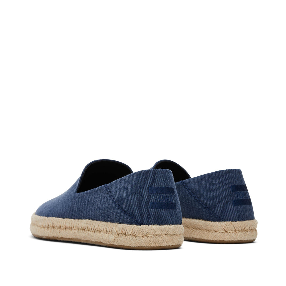 Santiago Loafer Navy Recycled Cotton Canvas - Toms online