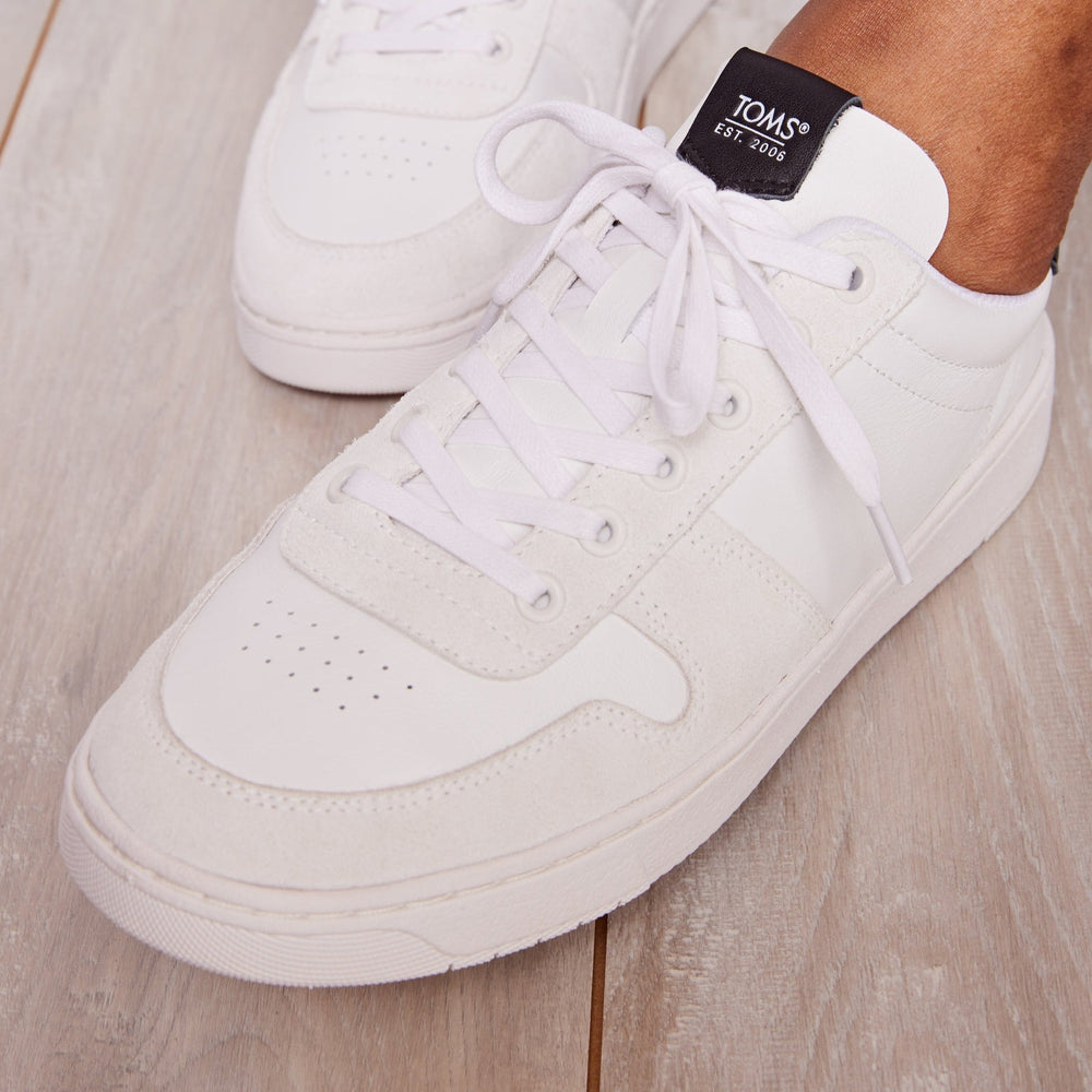 TRVL LITE Court White and Black Leather Sneaker - Toms near me