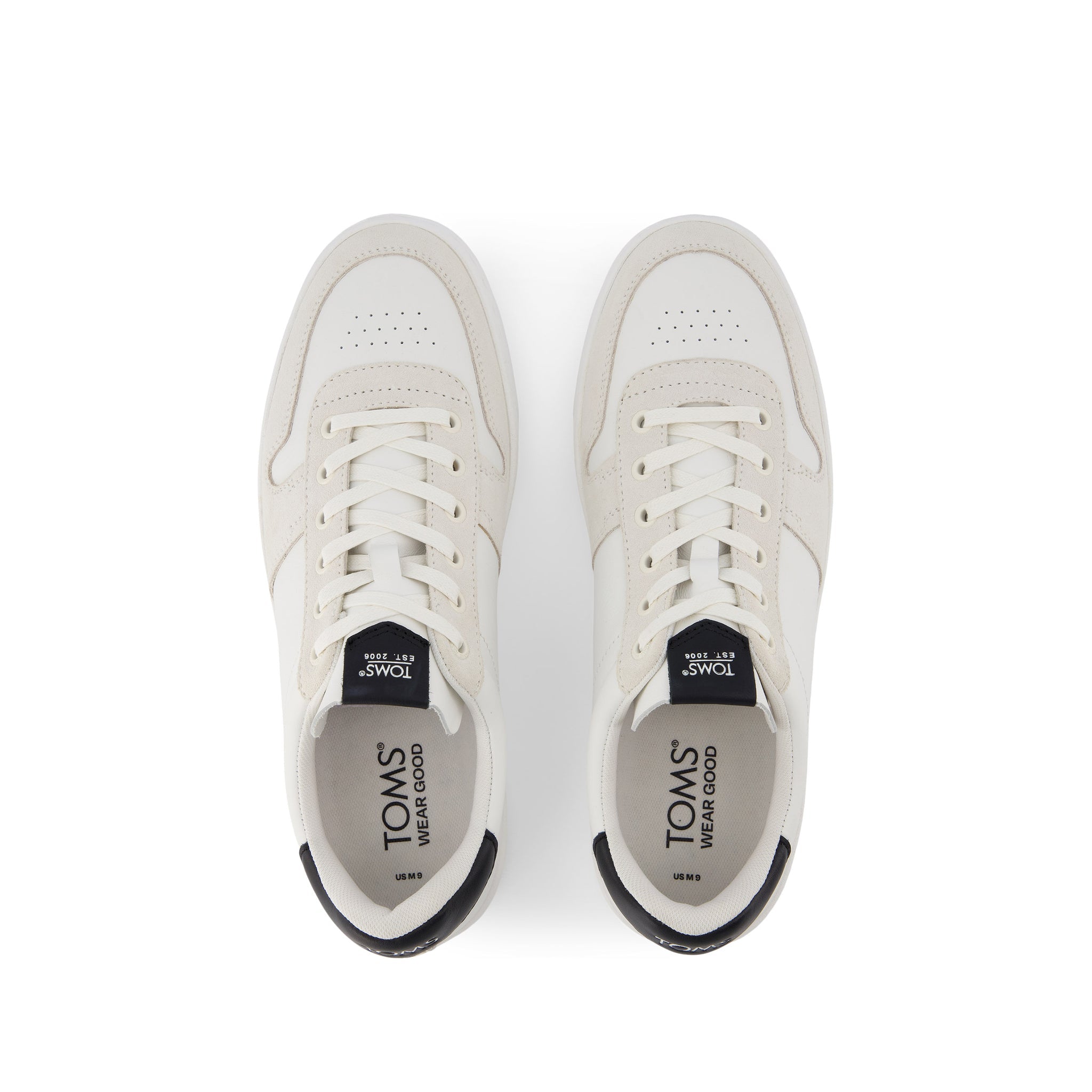 TRVL LITE Court White and Black Leather Sneaker - Toms near me