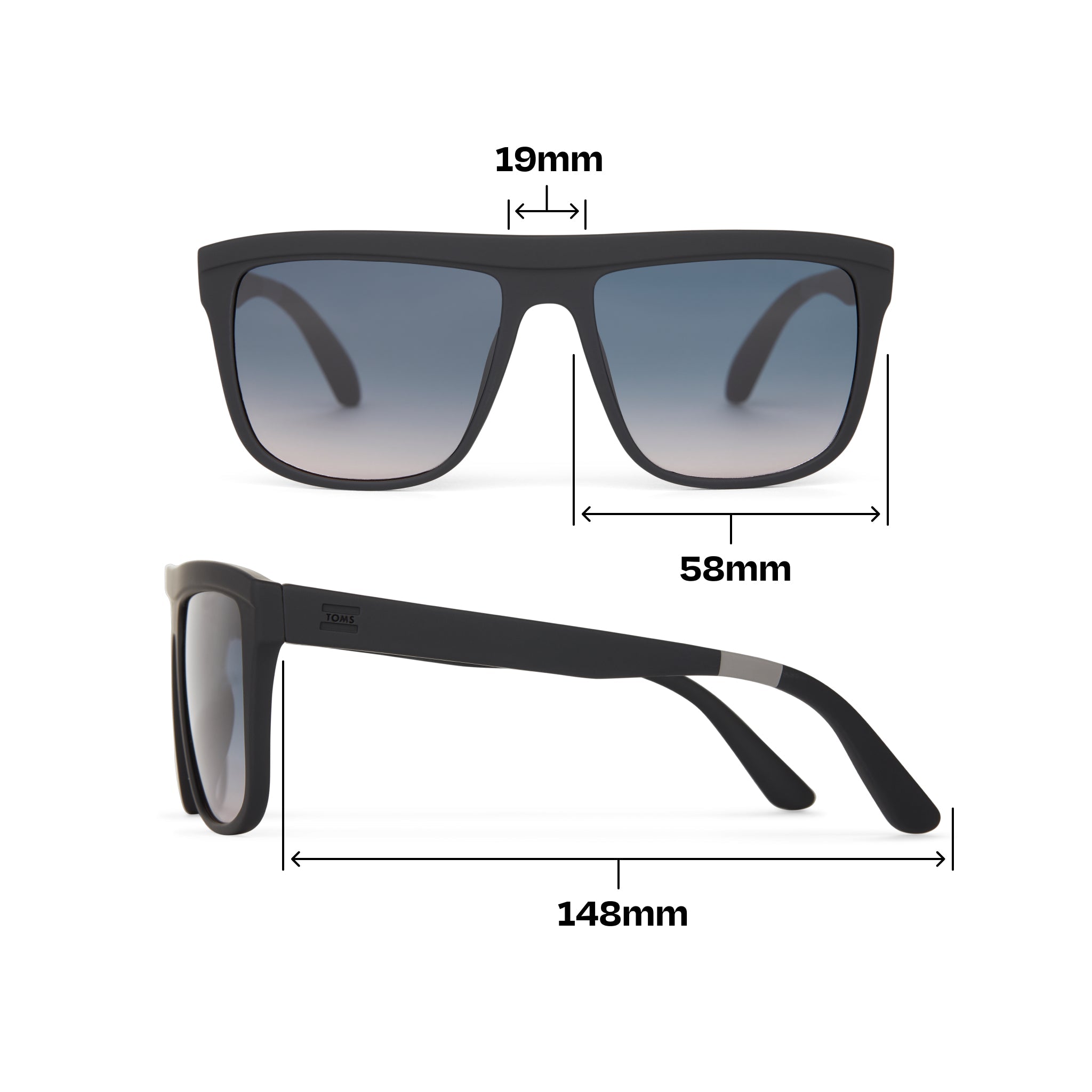 Jett Matte Black Traveler Sunglasses - Toms online