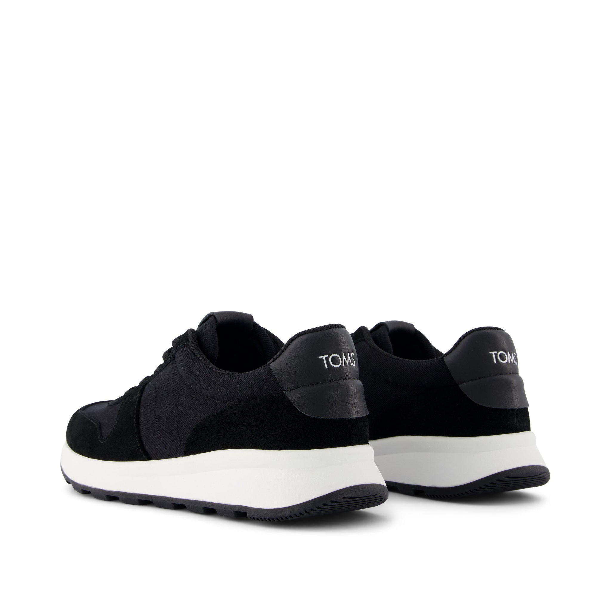 TRVL Lite Retro Runner Black Suede Water Repellent Sneaker - Toms on sale