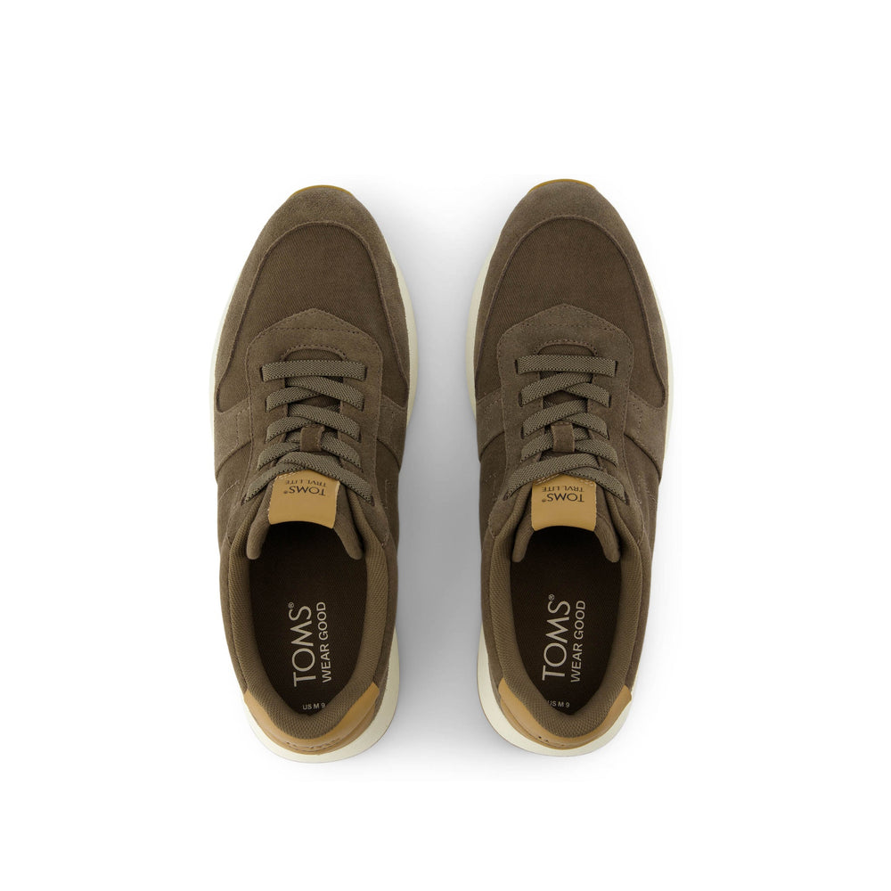 TRVL Lite Retro Runner Olive Water Repellent Sneaker - Toms discount