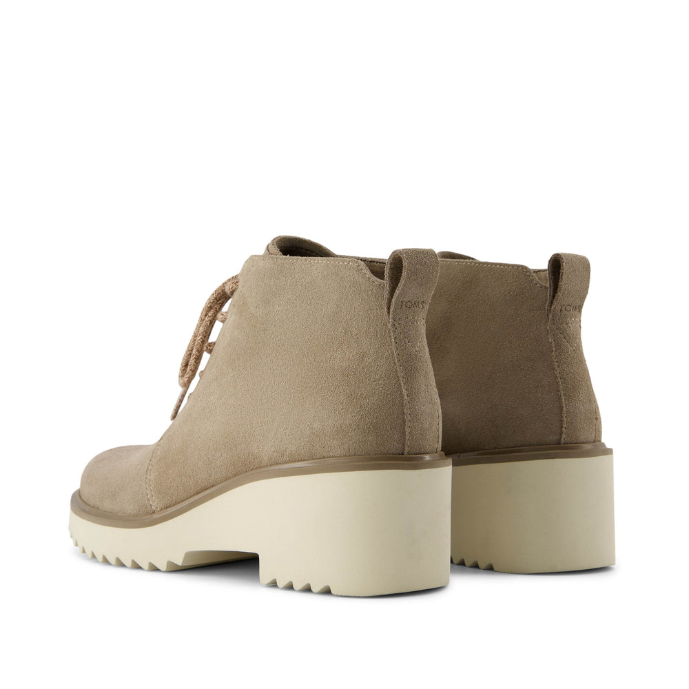 Maude Lace Up Dune Suede Wedge Boot - Toms discount