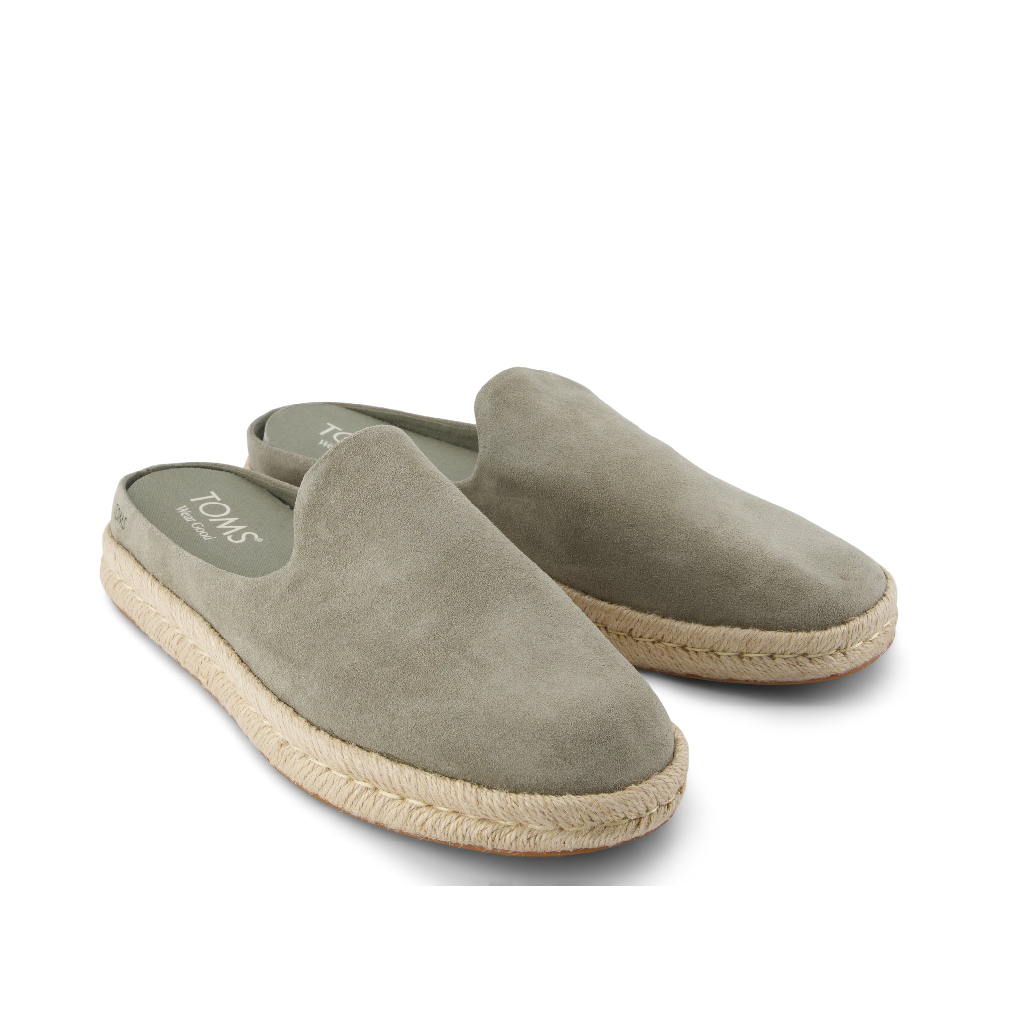 Santiago Mule Vetiver Grey Suede - Toms for sale