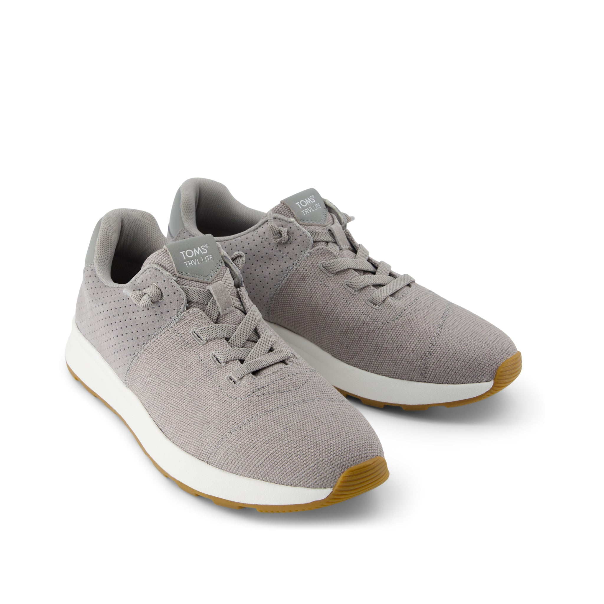 Trvl Lite Cabrillo Water Repellent Drizzle Grey Legacy Canvas And Perforated Suede Sneaker - Toms US