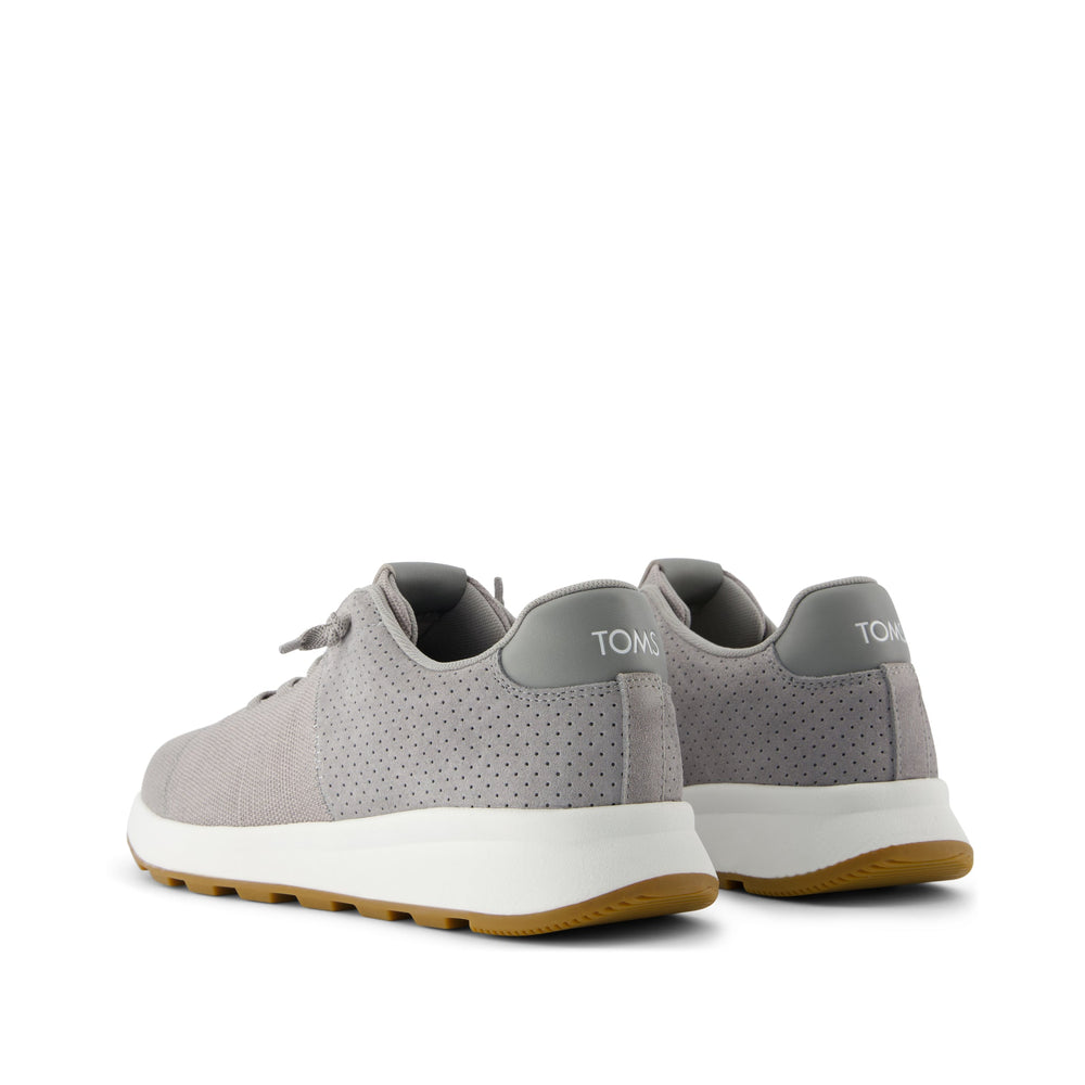 Trvl Lite Cabrillo Water Repellent Drizzle Grey Legacy Canvas And Perforated Suede Sneaker - Toms US