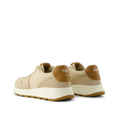 TRVL LITE Retro Runner Water Repellent Almond Twill and Leather Sneaker - Toms online