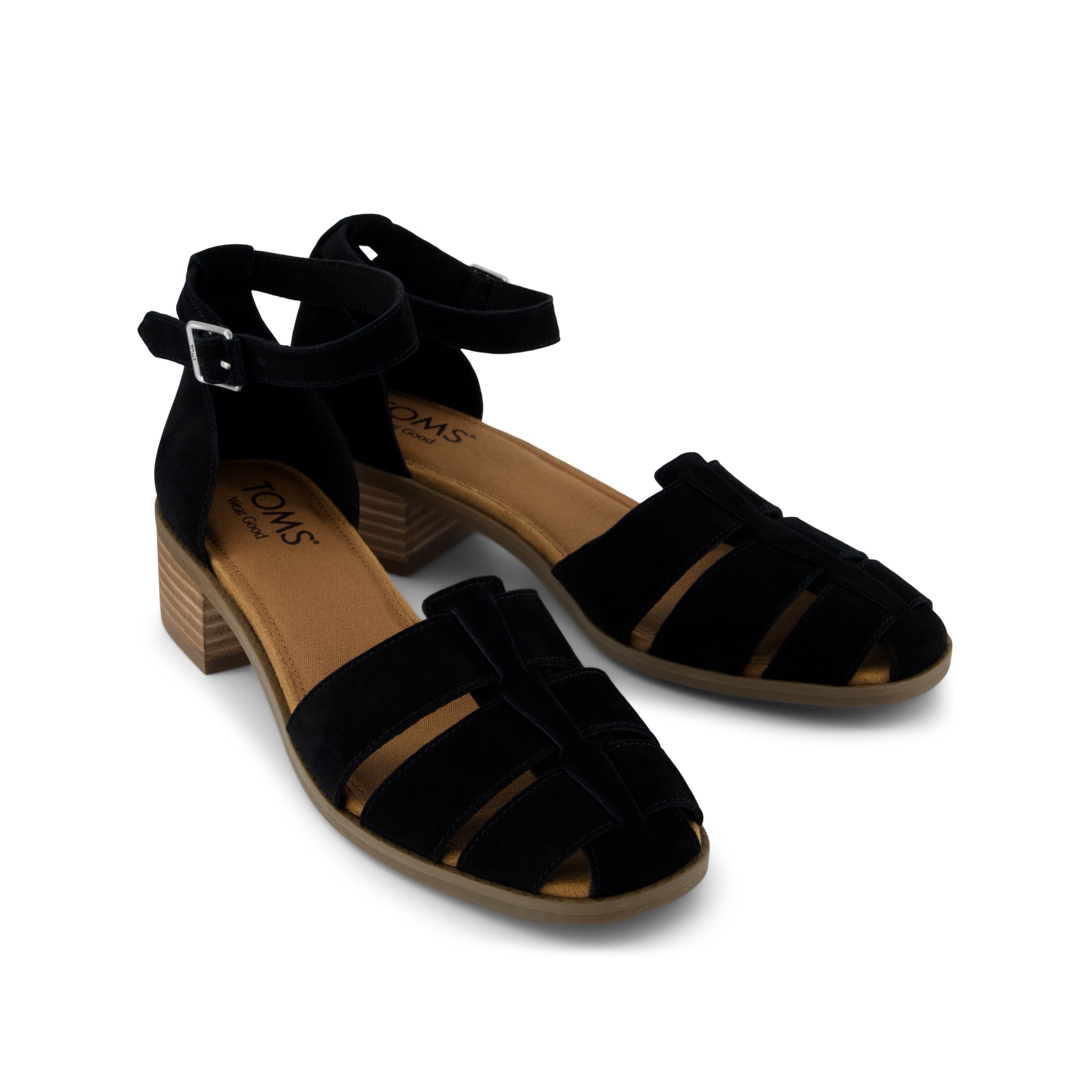 Jaclyn Fisherman Heel Black Kid Suede - Toms online