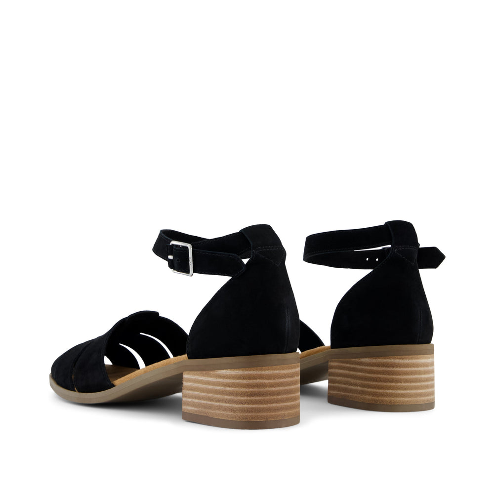 Jaclyn Fisherman Heel Black Kid Suede - Toms online