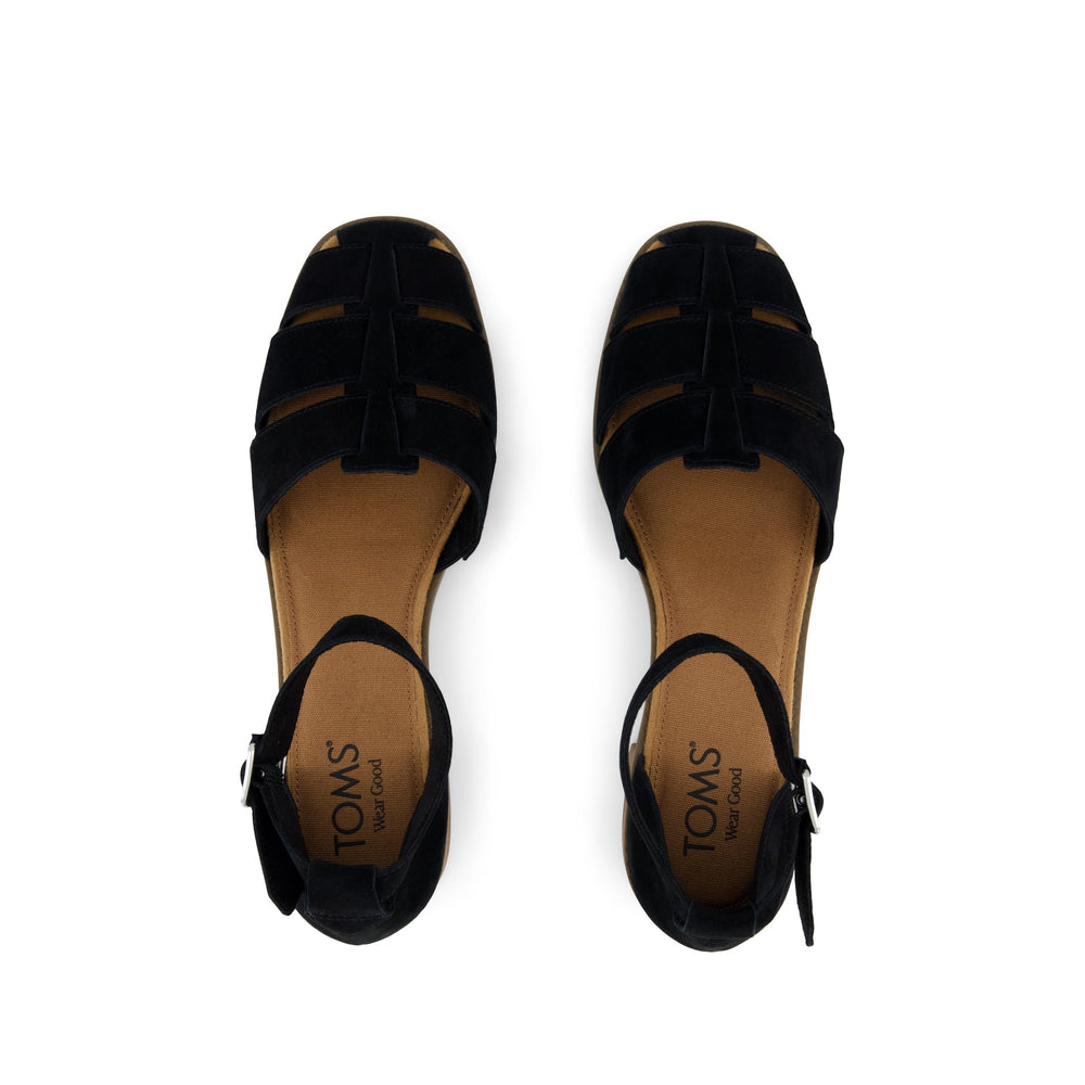 Jaclyn Fisherman Heel Black Kid Suede - Toms online