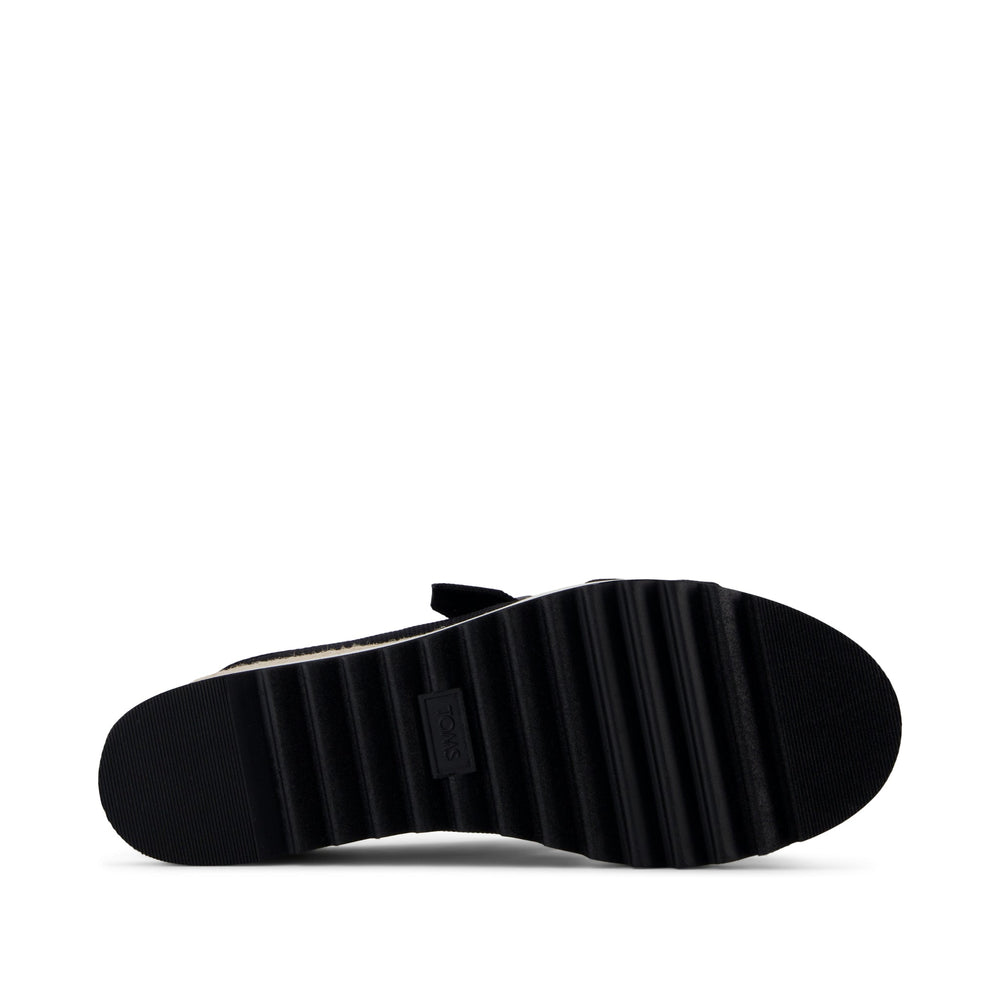 Diana Mule Buckle Wedge Sandal Black Heavy Canvas - Toms online