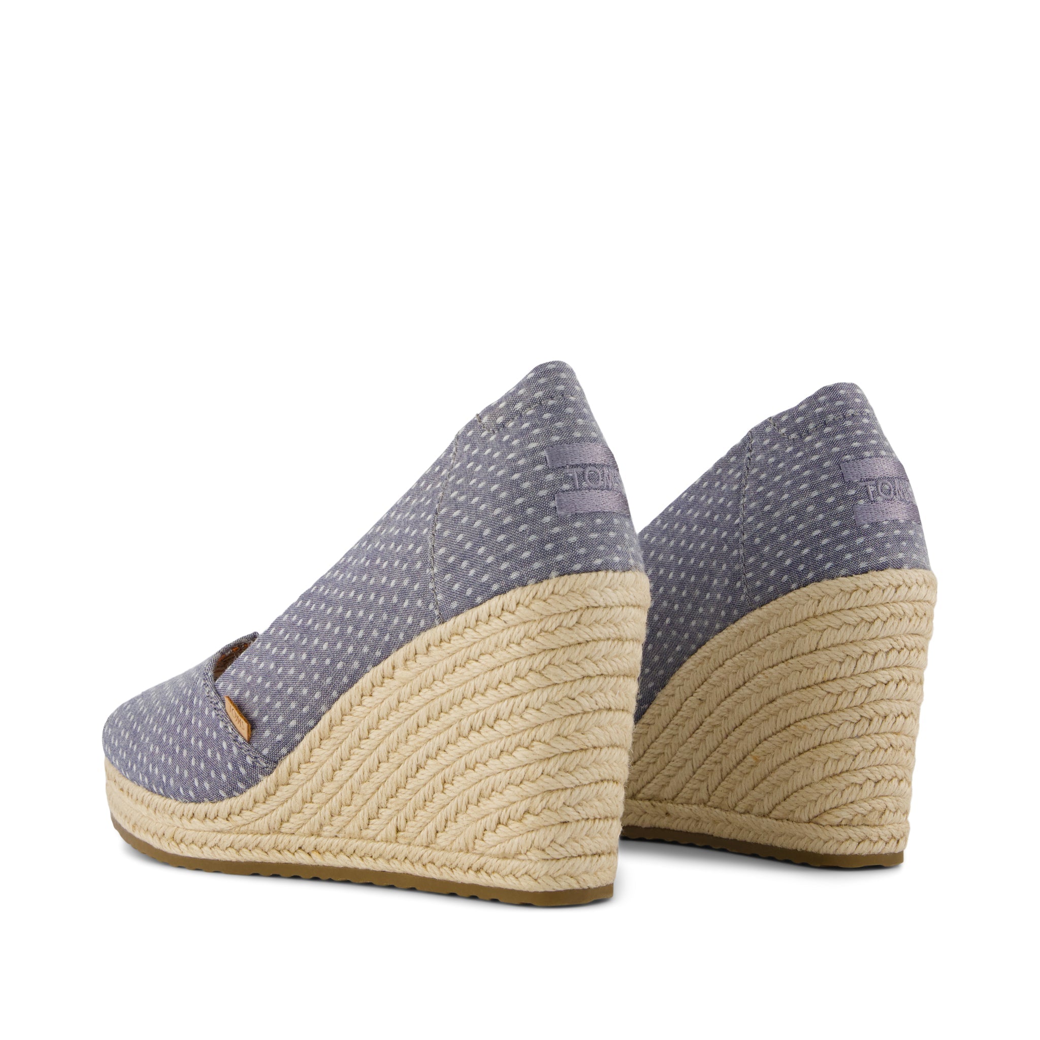 Essential Wedge Niagara Mist Chambray Dot - Toms on sale