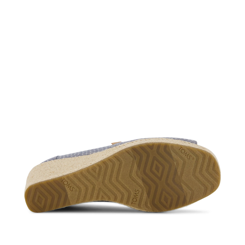 Essential Wedge Niagara Mist Chambray Dot - Toms on sale