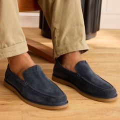 Marcos Loafer Navy Suede - Toms on sale