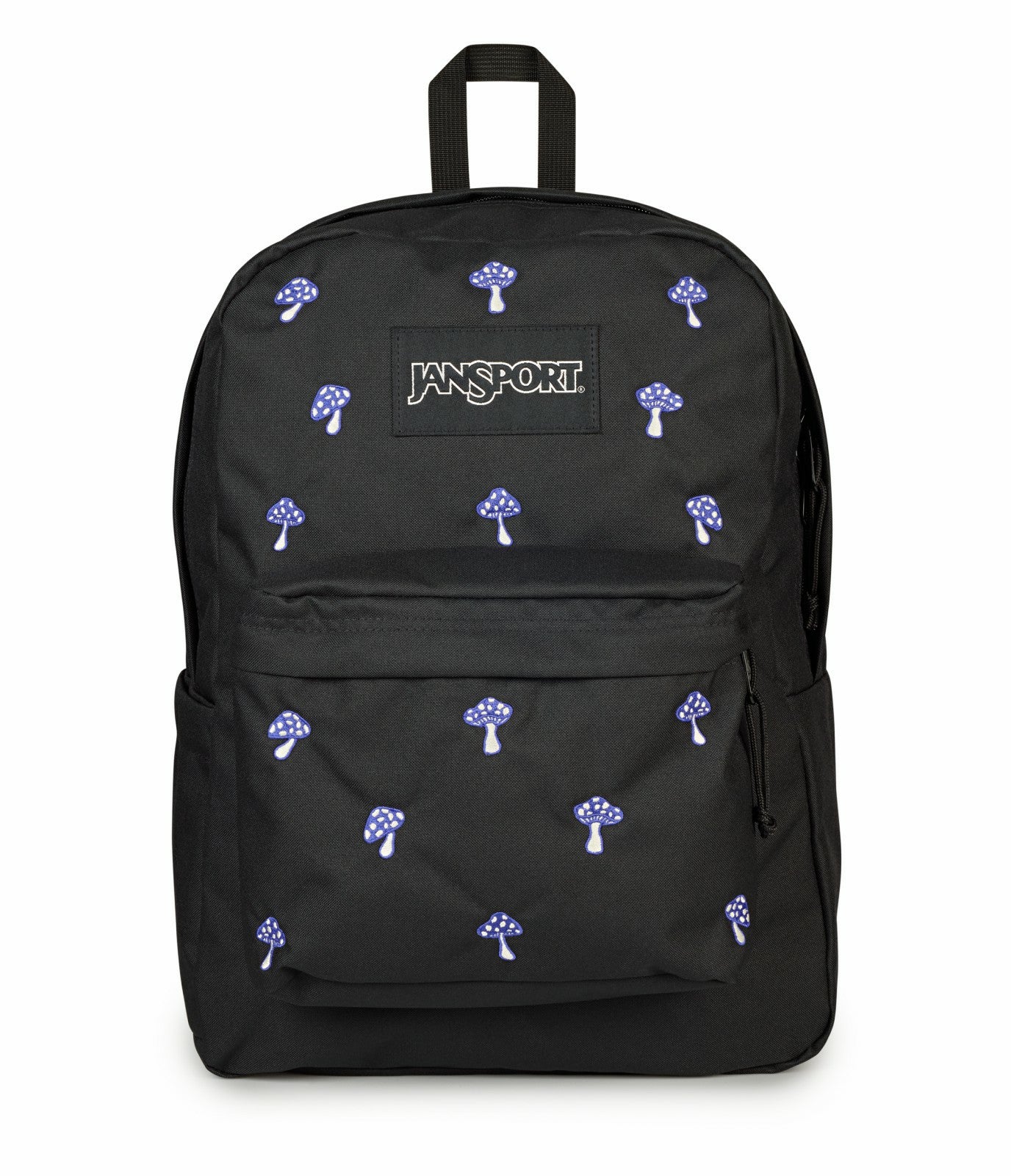Embroidered Shrooms Black