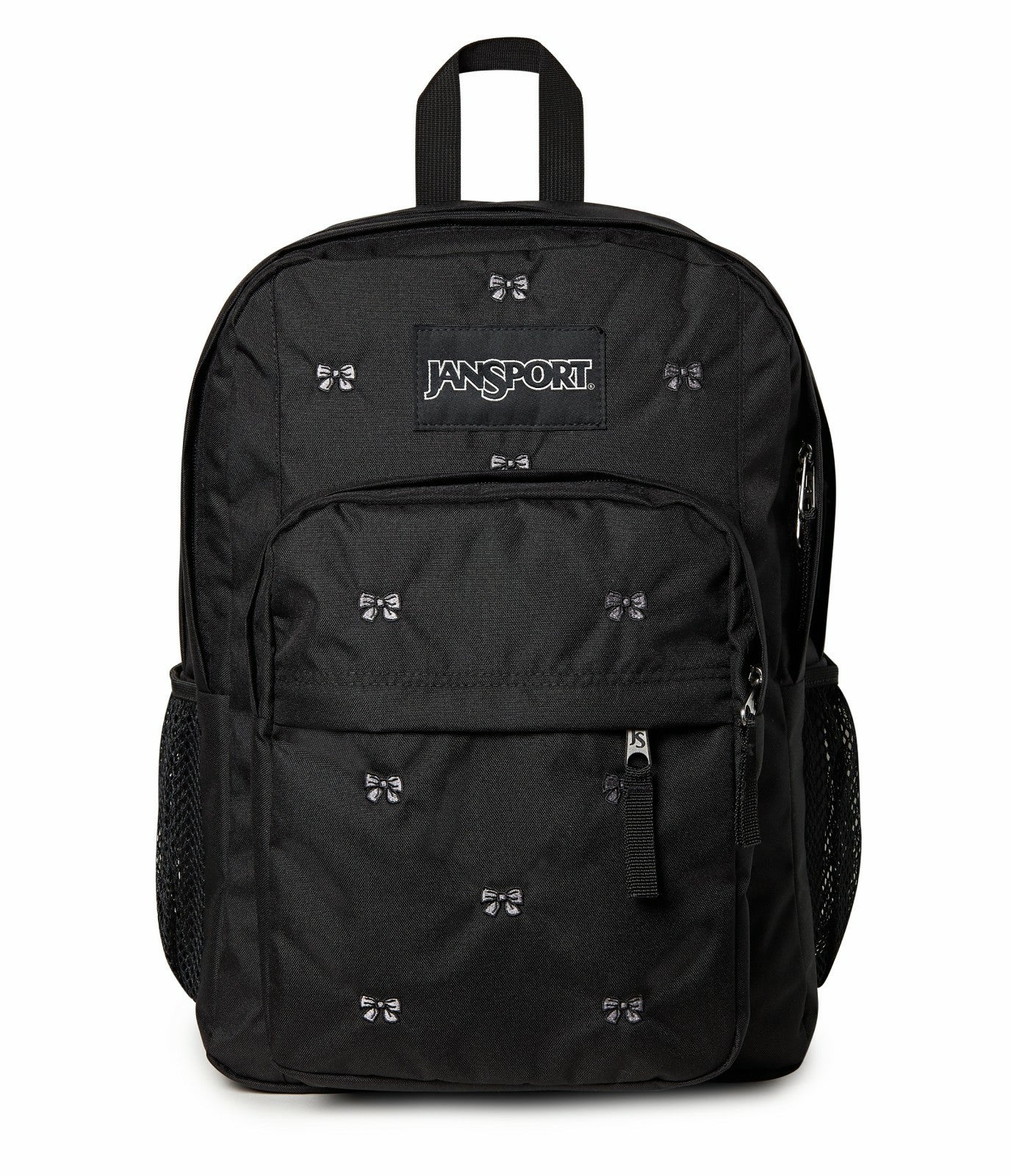 Embroidered Bows Black