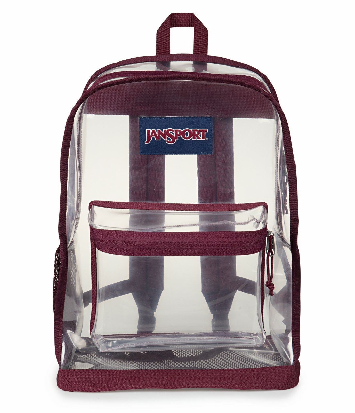 JanSport Clear Pack - Cherry Lacquer