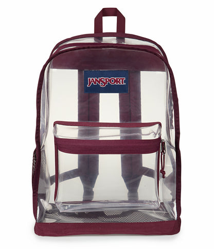 JanSport Clear Pack - Cherry Lacquer