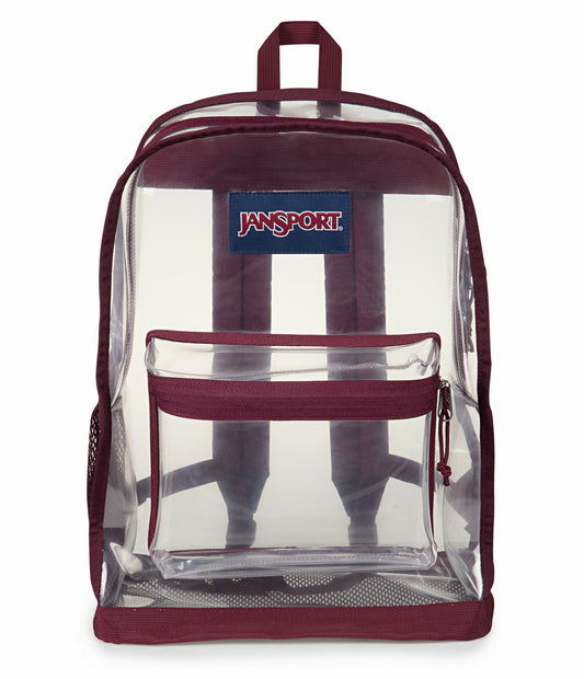 JanSport Clear Pack - Cherry Lacquer