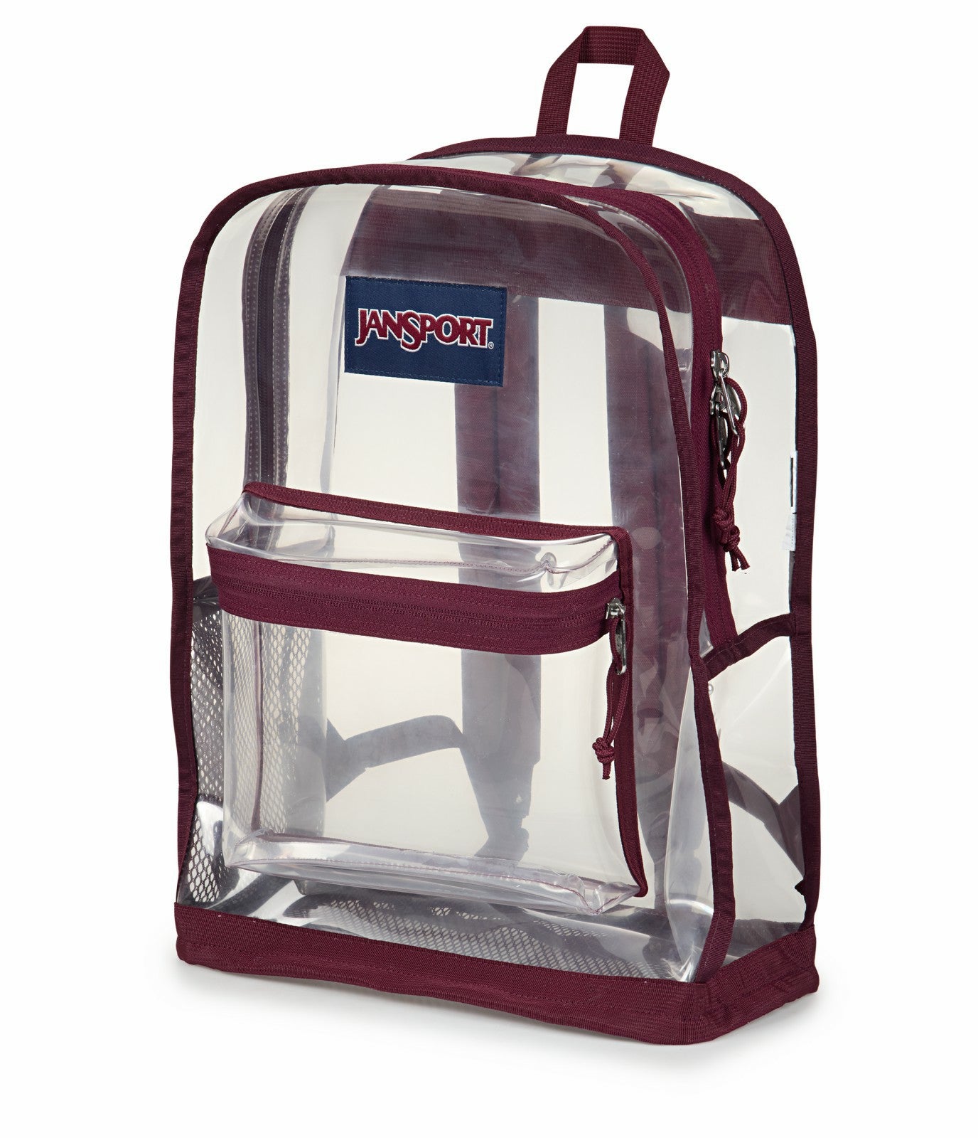 JanSport Clear Pack - Cherry Lacquer