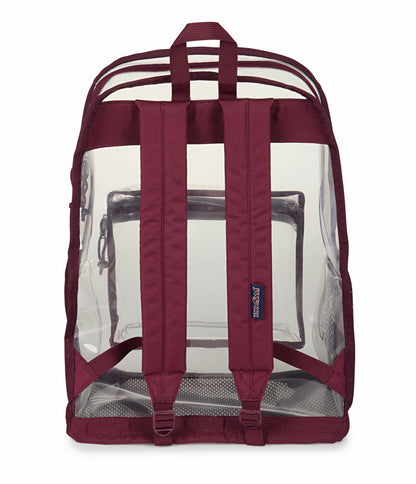 JanSport Clear Pack - Cherry Lacquer
