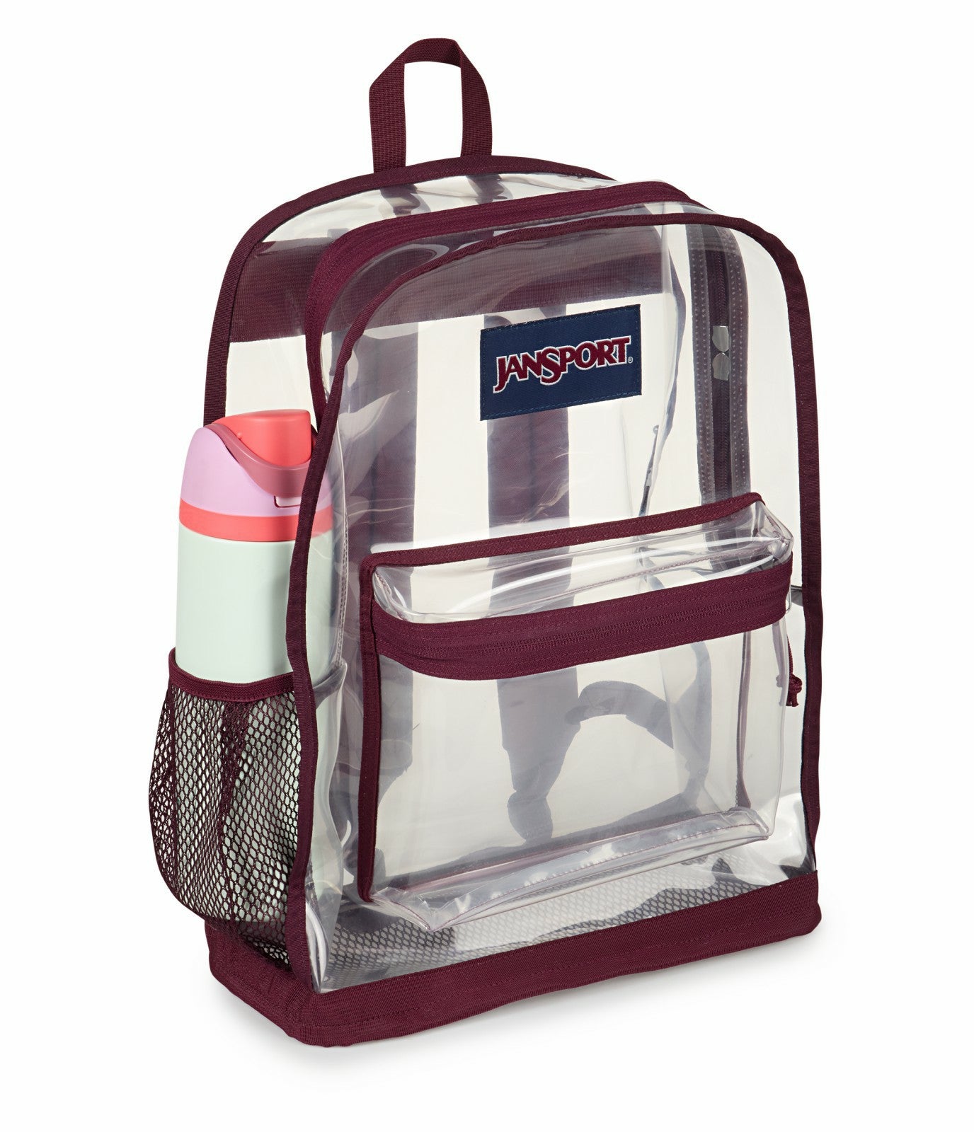 JanSport Clear Pack - Cherry Lacquer