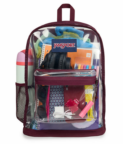 JanSport Clear Pack - Cherry Lacquer