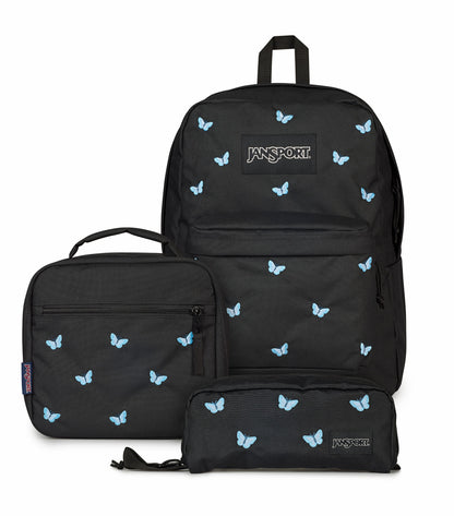 JanSport SuperBreak® Plus Midnight Butterflies Set - Tiny Butterflies Black