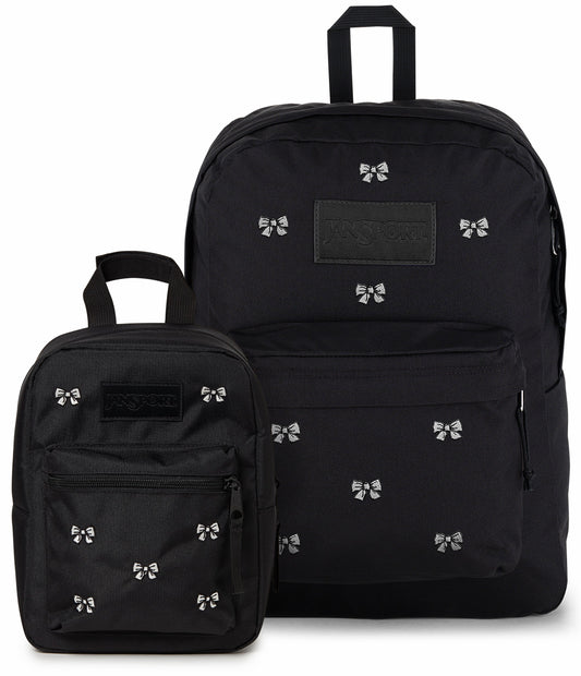 JanSport SuperBreak® Plus Embroidered Bows Black Set