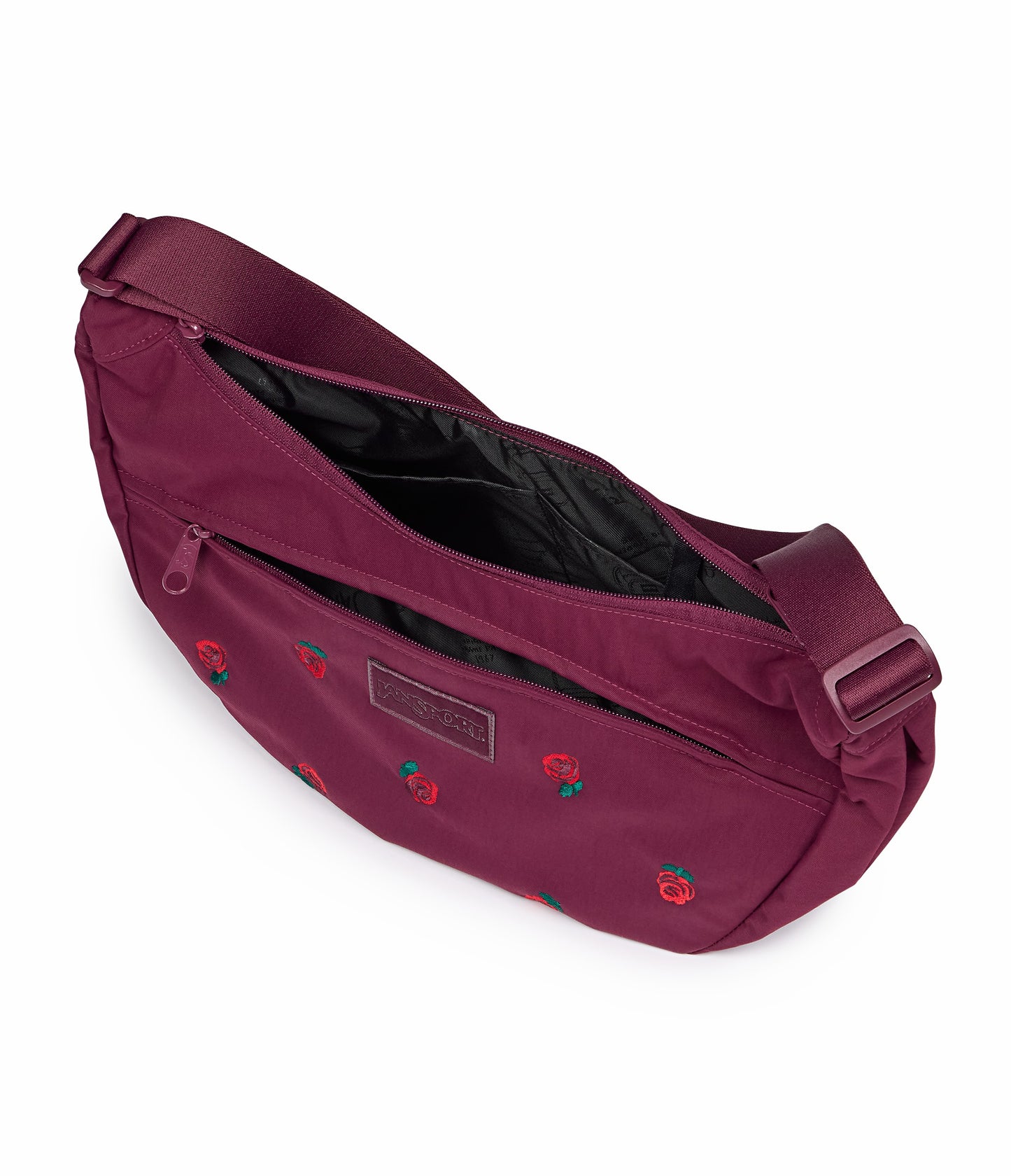JanSport Unphased Crossbody Large FX - Just A Rose Embroidery Cherry Lacquer